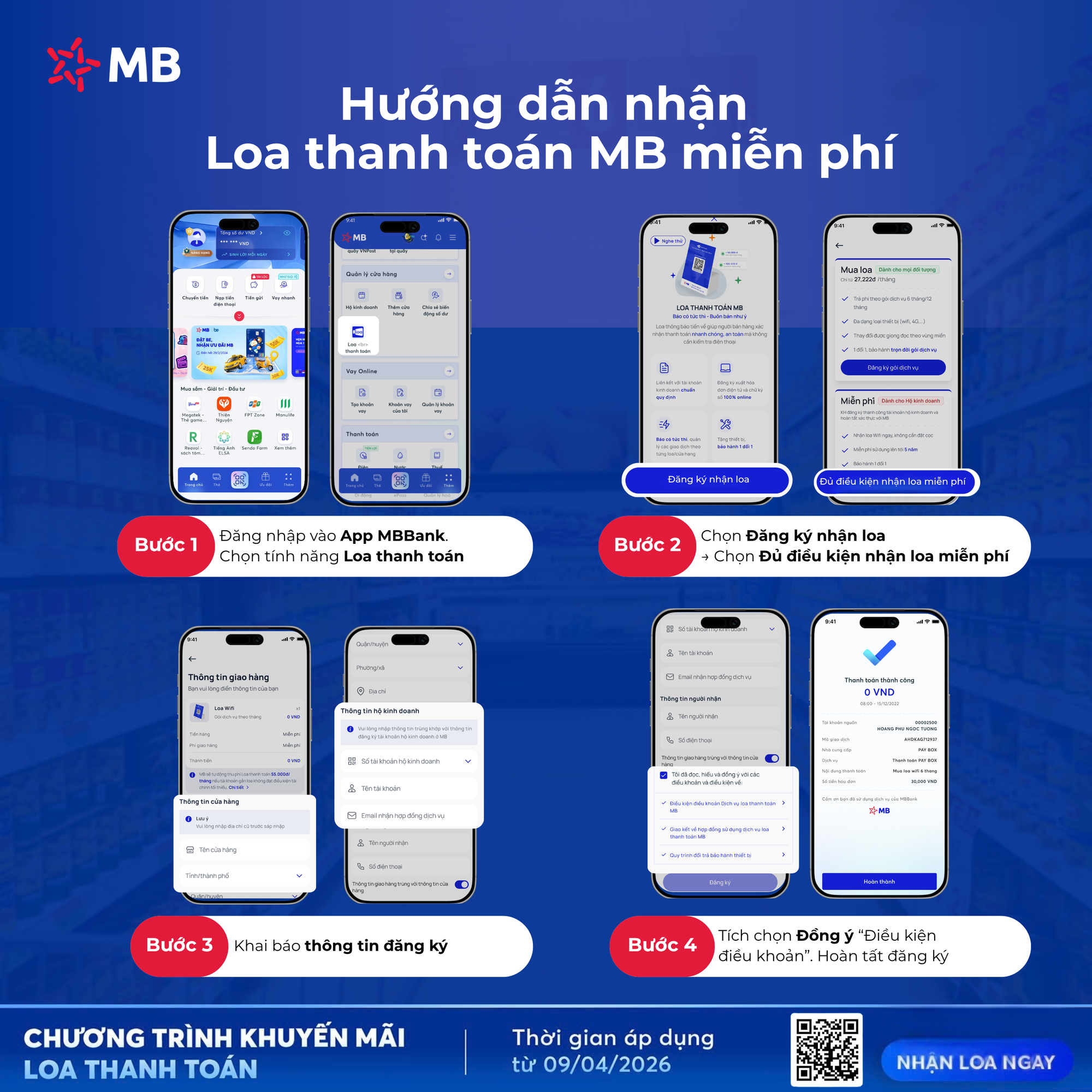 Mở tài khoản hộ kinh doanh tại MB, nhận Loa thanh toán miễn phí tới 5 năm - Ảnh 2. Mở tài khoản hộ kinh doanh tại MB, nhận Loa thanh toán miễn phí tới 5 năm - Ảnh 2.
