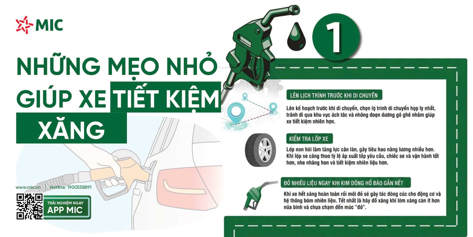 NHỮNG MẸO NHỎ GIÚP XE TIẾT KIỆM XĂNG